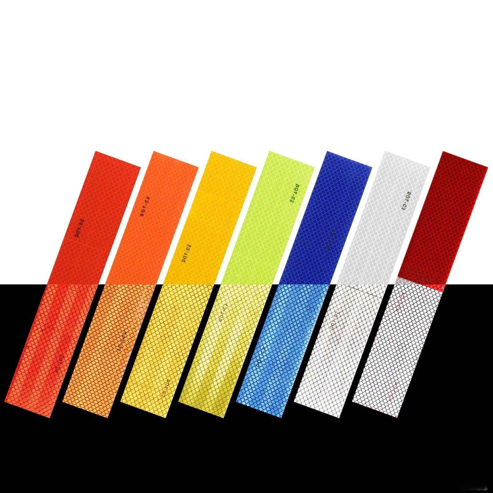 EZAUTOWRAP DOT-C2 Conspicuity Reflective Tape Blue 1 Foot Safety Warning Trailer RV 10 Strips 10 Feet