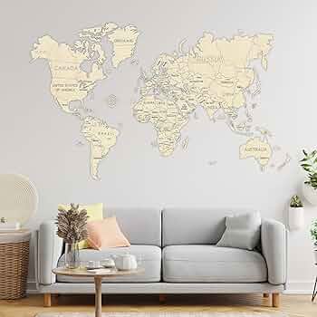 KAREアート　絵　世界地図 アートパネル キャンバスアート 世界地図 絵画 3枚セット 30