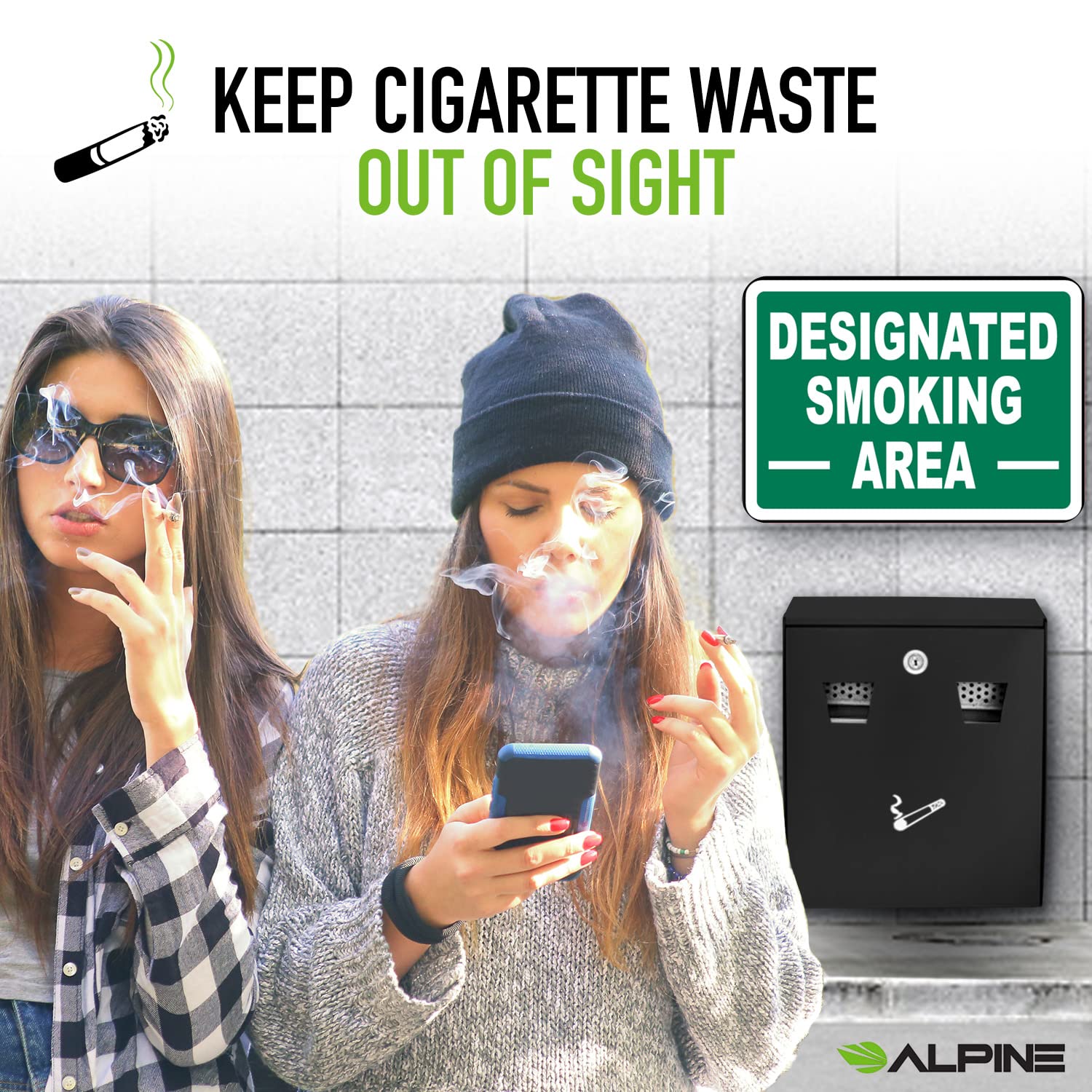 Alpine Cigarette Butt Disposal Outdoor