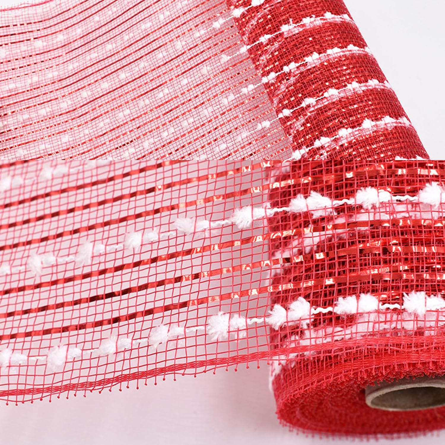 4 Rolls Christmas Deco Mesh Ribbon for Wreath Making Supplies