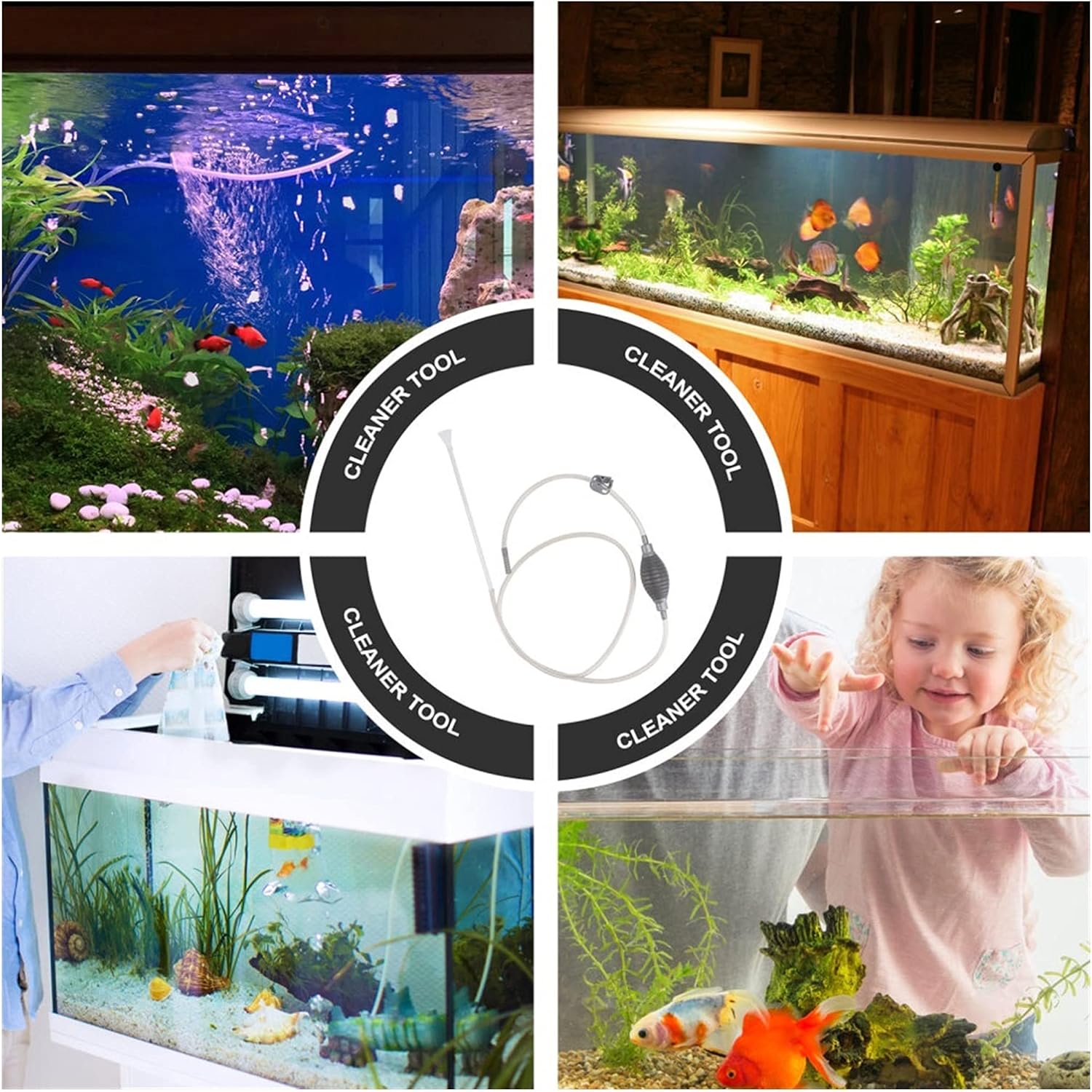 Pool Tools 1 Set Fish Tank Cleaner Aquarium Gravel Tool Sand Washing Tool Cleaning Tool