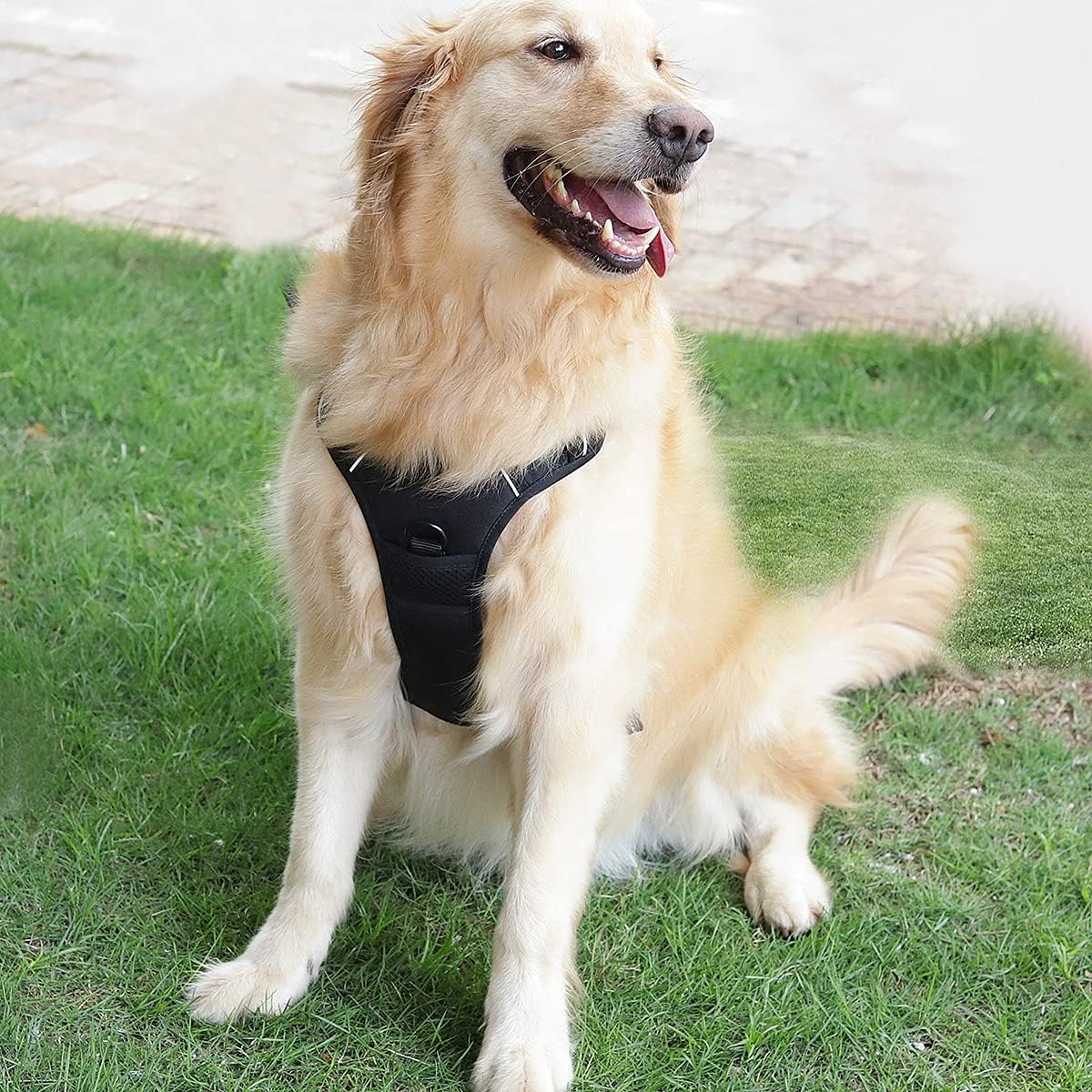 No-Pull Dog Harness Reflective Adjustable pet Vest Harness, Lined with air mesh Design, Comfortable Harness for Medium, and Large Dogs…