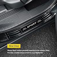 Vista 3 de para Toyota Highlander 2025 2024 2023 2022 2021 2020 Protector de umbral de puerta, Premium 304 Acero inoxidable Protector de entrada de puerta