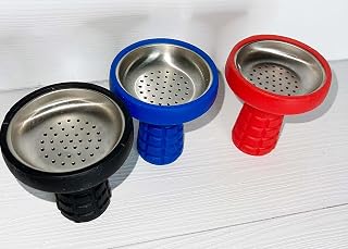 2 Hookah Bowl (Silicone) Hookah Head- You Receive 2 Assorted Colors from The Same (BUE2020-3)