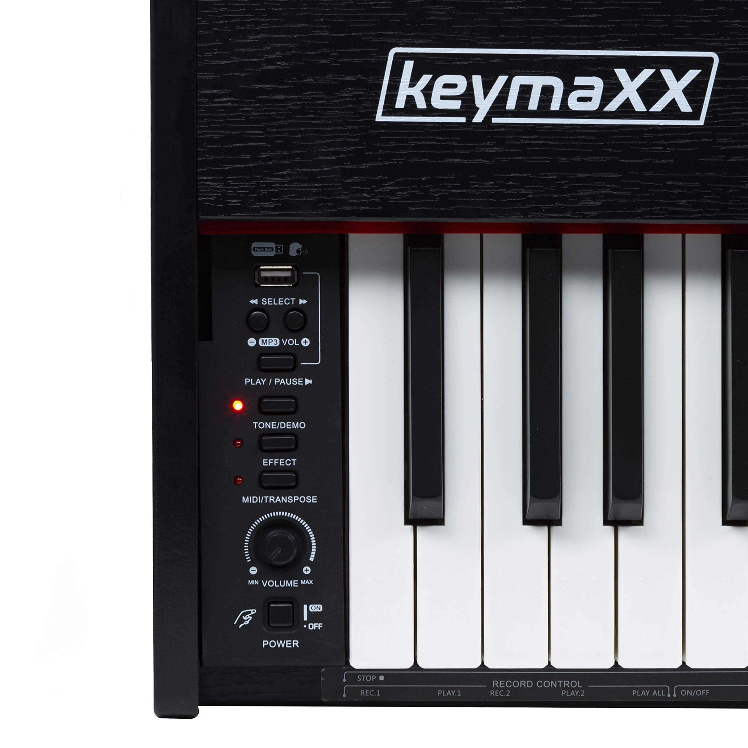 Digital Piano 88 Tasten, Hammermechanik, anschlagdynamisch, gewichtet, Anfänger E-Piano schwarz mit Pedalen, Notenhalter und 128 Stimmen, SP-1
