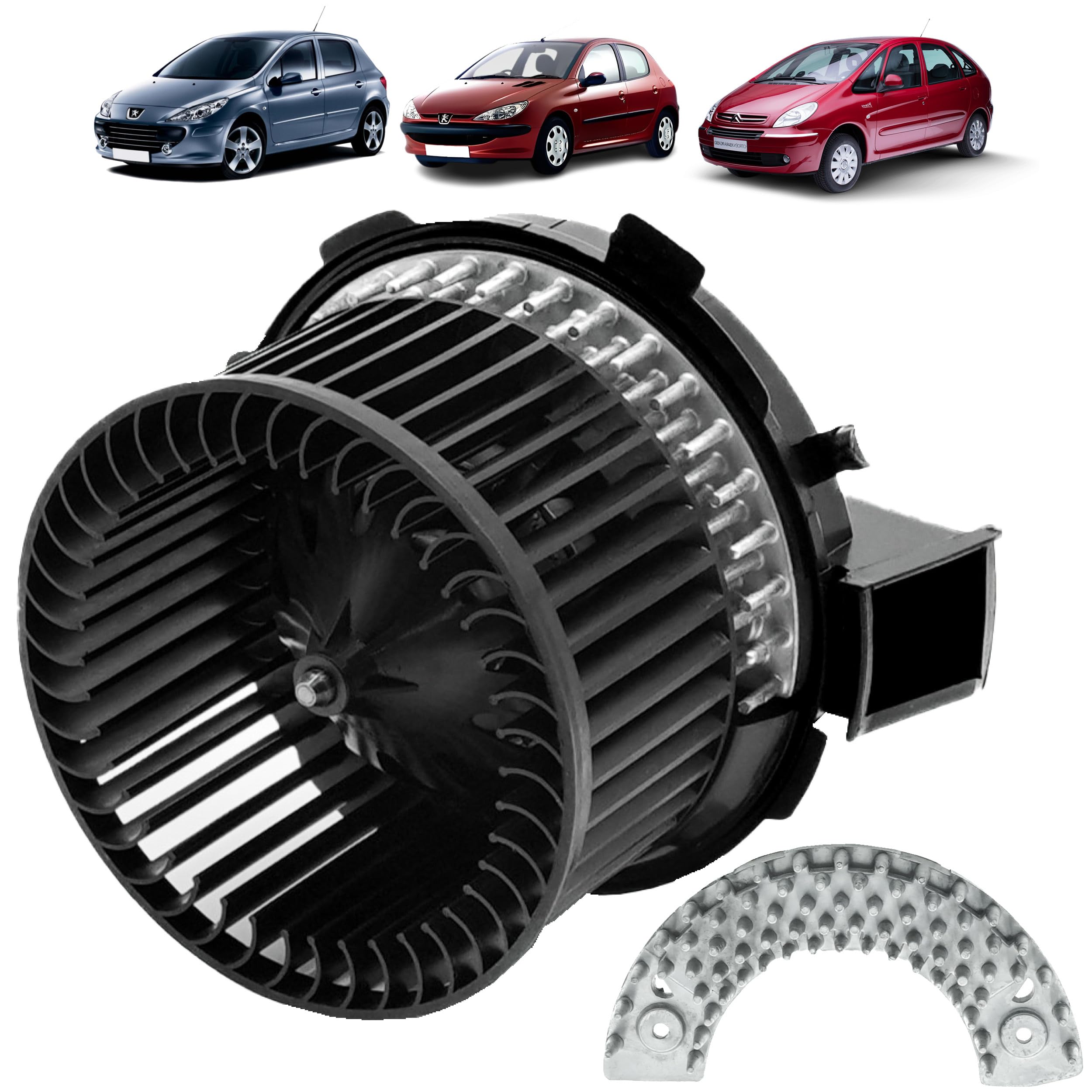 Ventilador aire acondicionado compatible para Xsara Picasso, 206, 307 | CON RESISTENCIA AIRE ACONDICIONADO. Motor calefacción, ventilador, climatizador, soplador. 6441K0, 6441AG