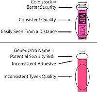 Vista 2 de Pulseras Tyvek pesadas de 7.5 mil Goldistock VIP 500 unidades paquete variado B Bandas de brazo de pulgadas 100 cada uno brazaletes de fiesta