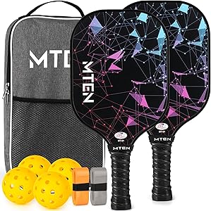 Pickleball Paddles, USAPA Approved Fiberglass Surface Pickleball Set with Pickleball Rackets, Pickleball Paddles Set ​for Men Women