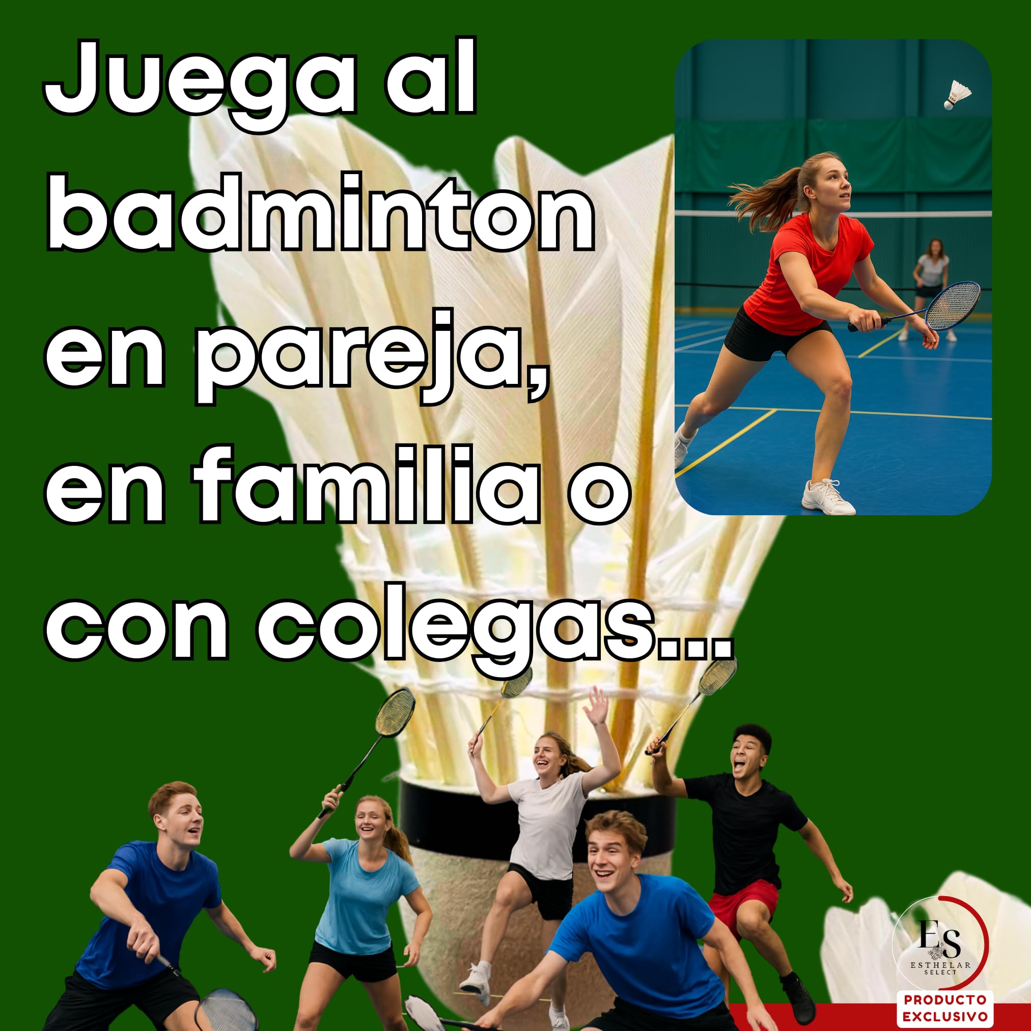Pelotas Bádminton Pluma Natural Profesionales Resistentes Set 6 Pack Entrenamiento