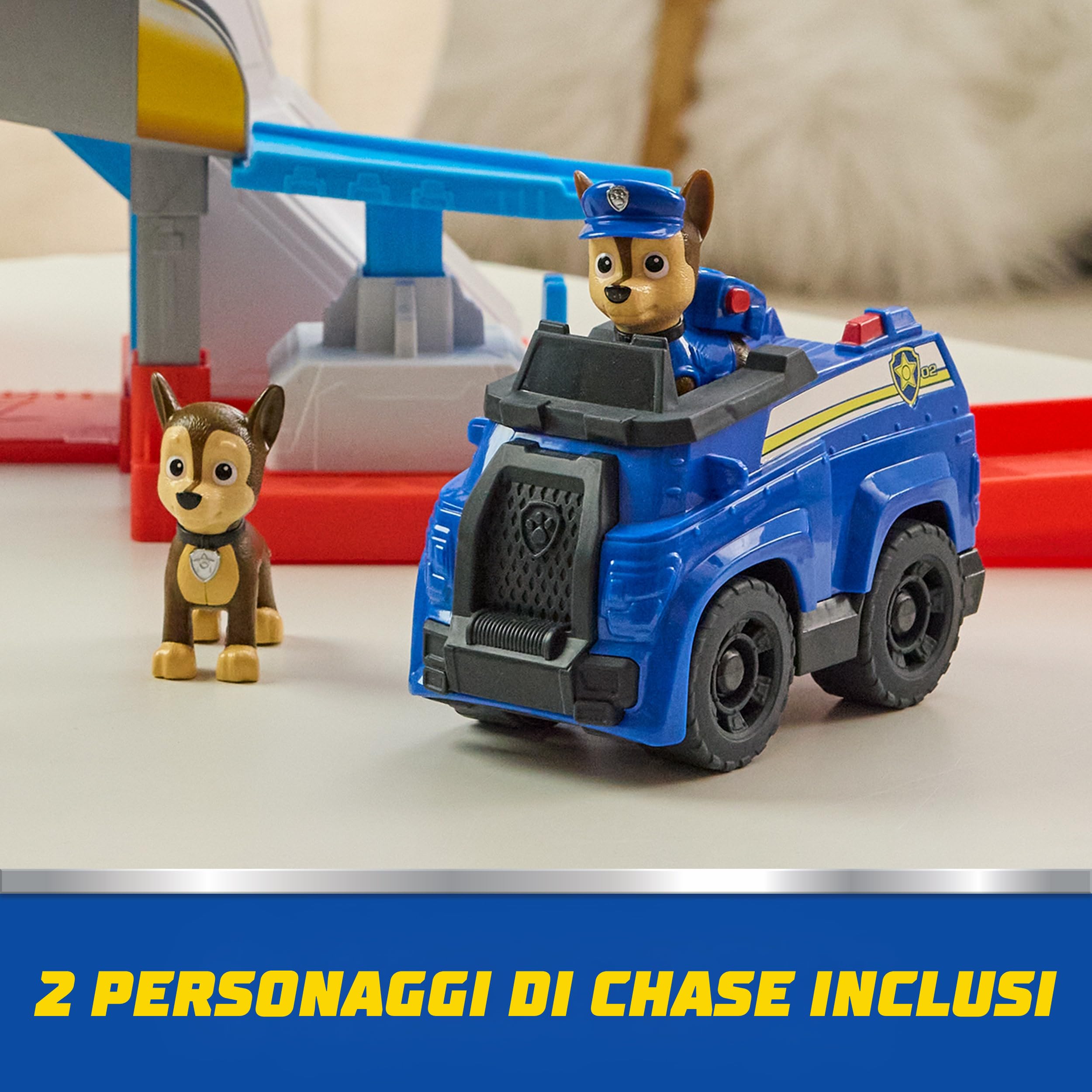 PAW Patrol - Lookout Tower, altezza superiore a 50 cm, set da gioco con 1 veicolo della polizia base, 2 personaggi Chase e accessori, adatto per bambini dai 3 anni in su