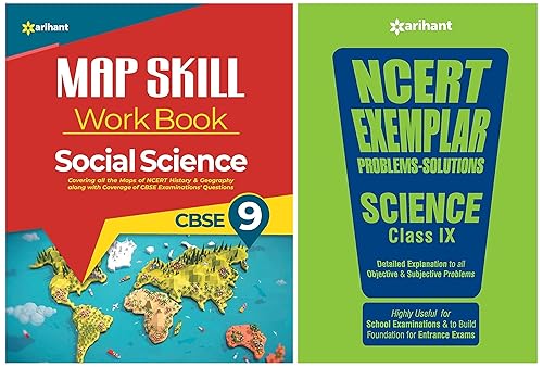 NCERT Exemplar Problems-Solutions SCIENCE class 9th &amp; Map Skill Workbook Social Science Class 9