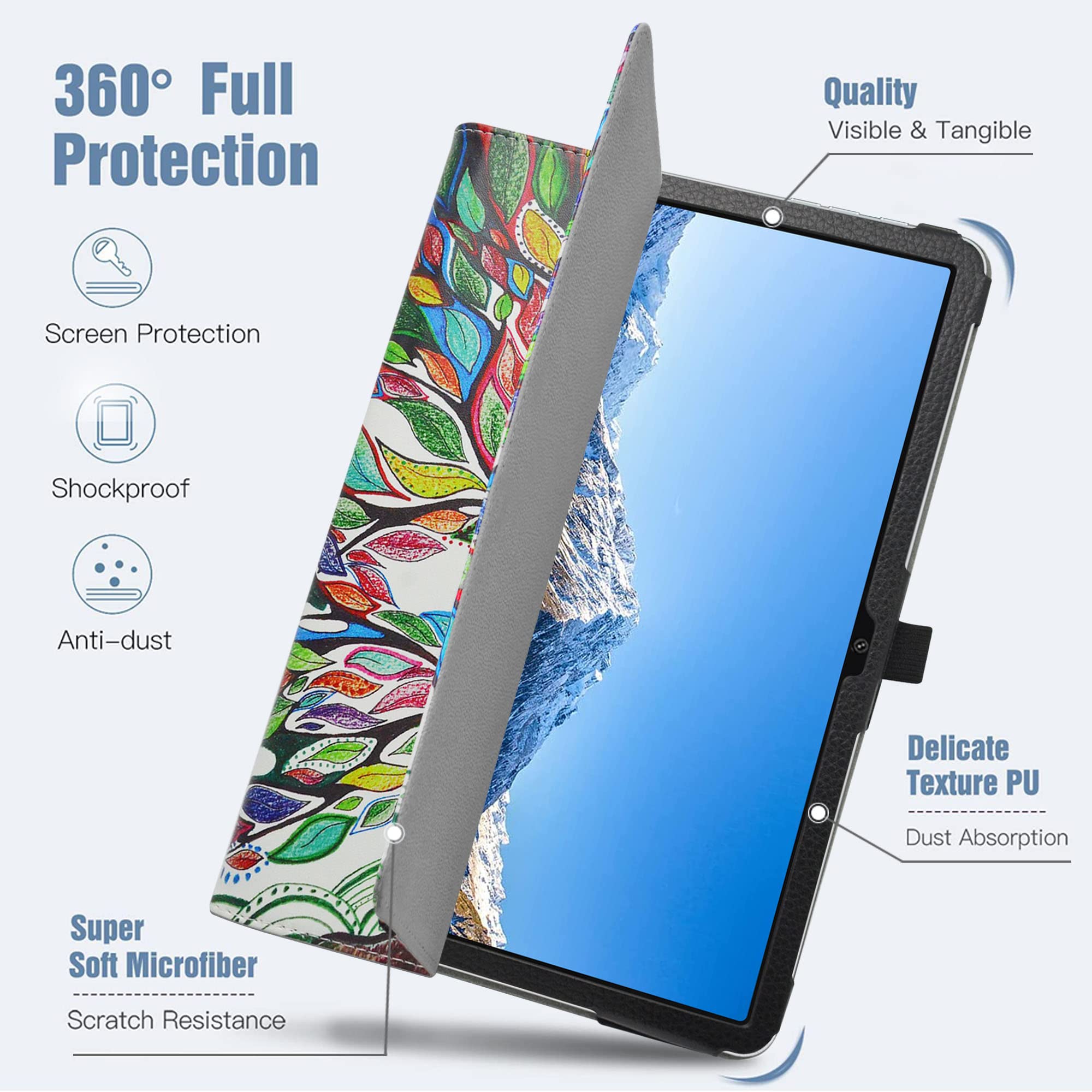 Étui Fin Compatible Avec Acer Iconia Tab P10 10,4 Pouces Tablette Housse Flip Stand Cover DJS