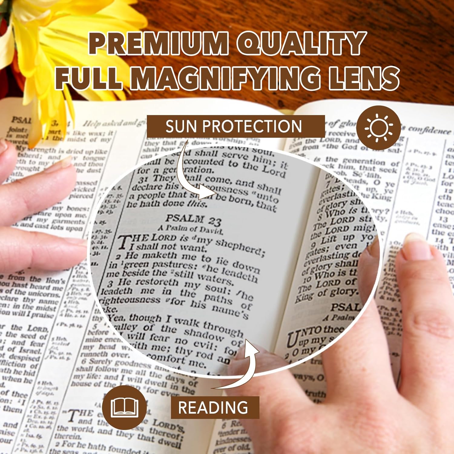 OPTOFENDY Reading Sunglasses for Women Classic Full Lens Sun Readers UV400 Outdoor Sunglasses - Image 4