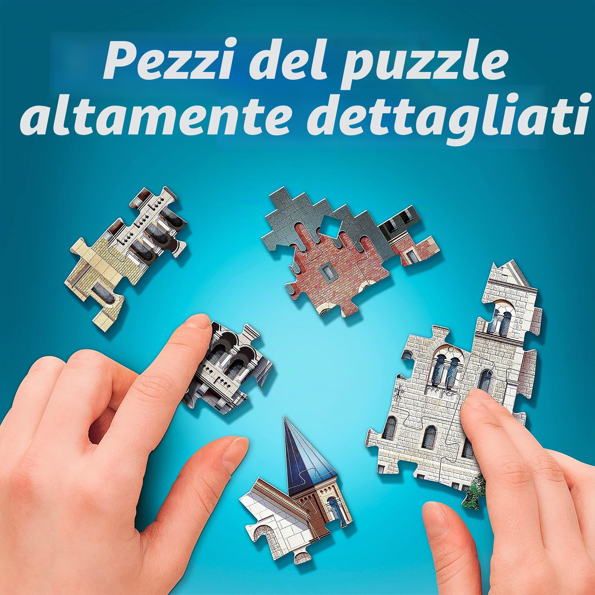 Wrebbit3D, Neuschwanstein Castle (890pc), 3D Puzzle, Ages 14+
