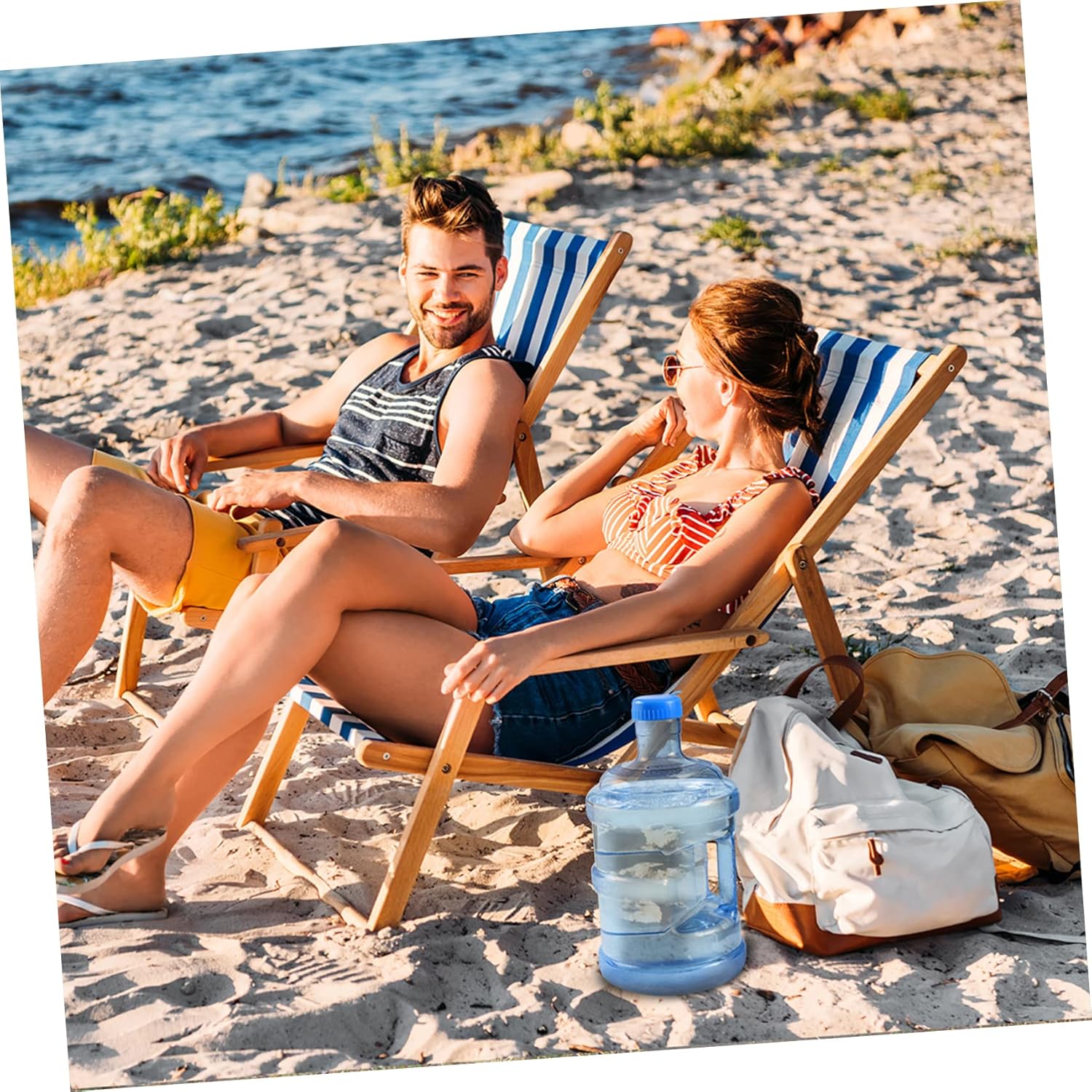 SEWACC Water Jug 5 Liters of Water Bottle 5L Bottle Portable PC Storage Bucket with Handle Large Capacity Mineral Jug Container Barrel for Home Outdoor Large