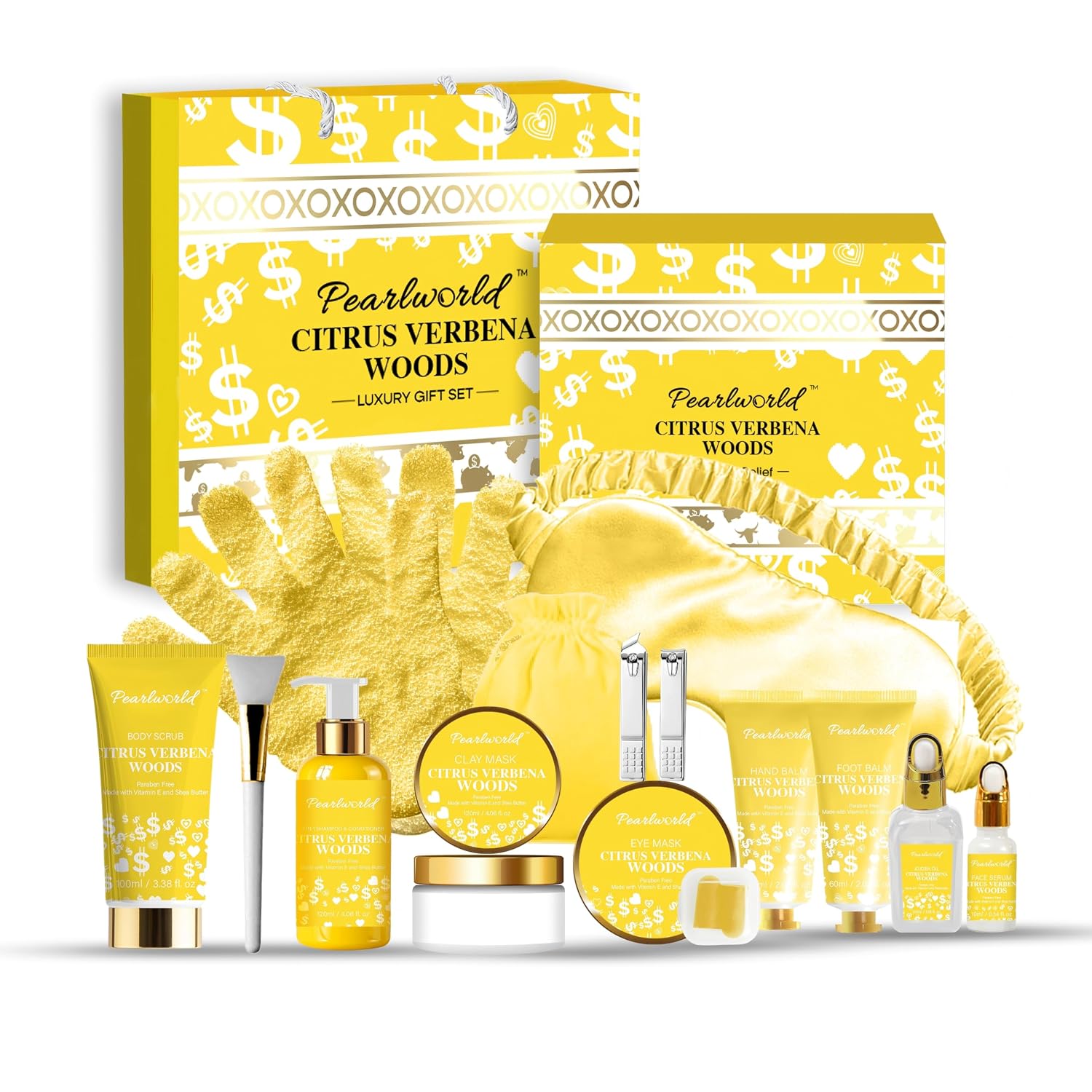 Spa Birthday Gifts for Women, 16PCS Spa Bath & Body Kit with Body Scrub & Clay Mask, Moisturizing & Refreshing for Women