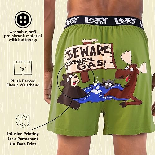 Miniatura 5 de Lazy One Funny Animal Boxers, Humorous Underwear, Novelty Boxer Shorts, Gag Gifts for Men