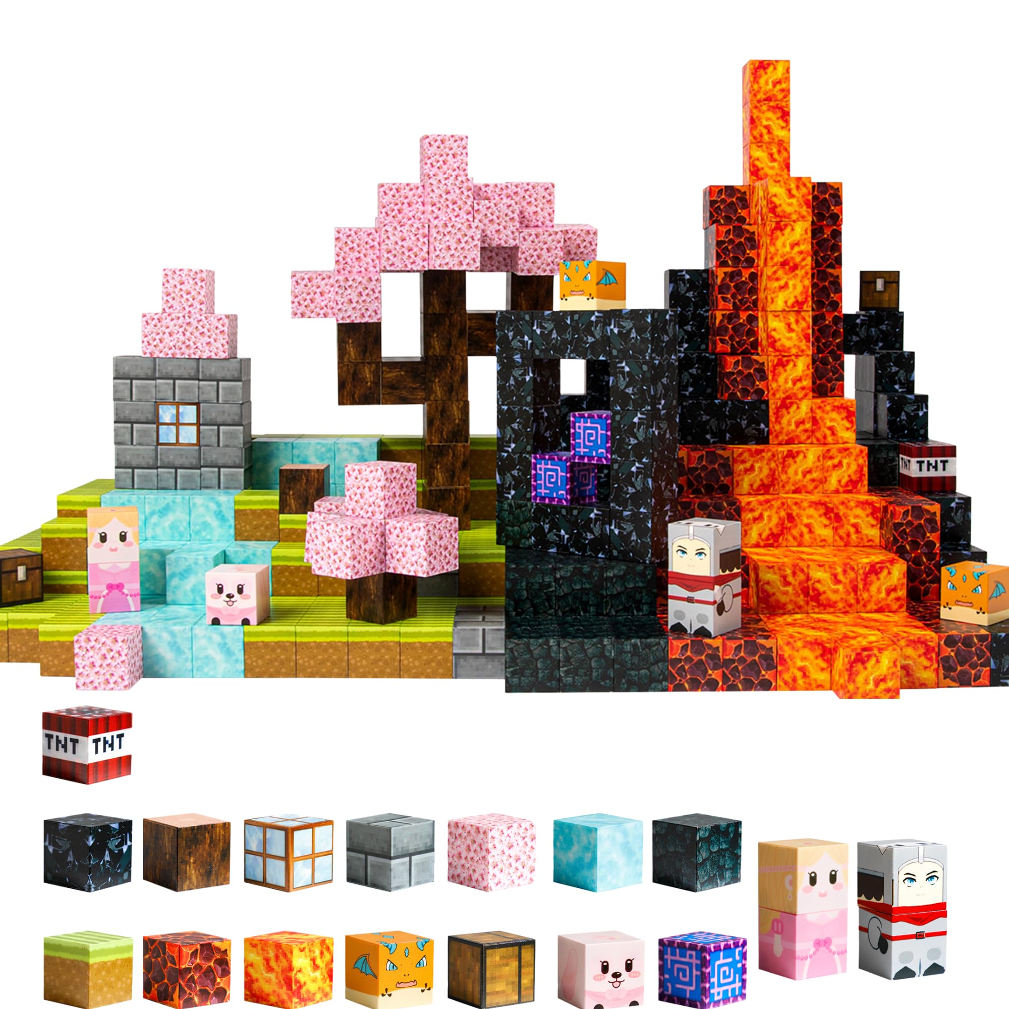 Coodoo Magnetic Blocks AIDYVOI 213 PCS Magnetic Blocks Build Mine ...