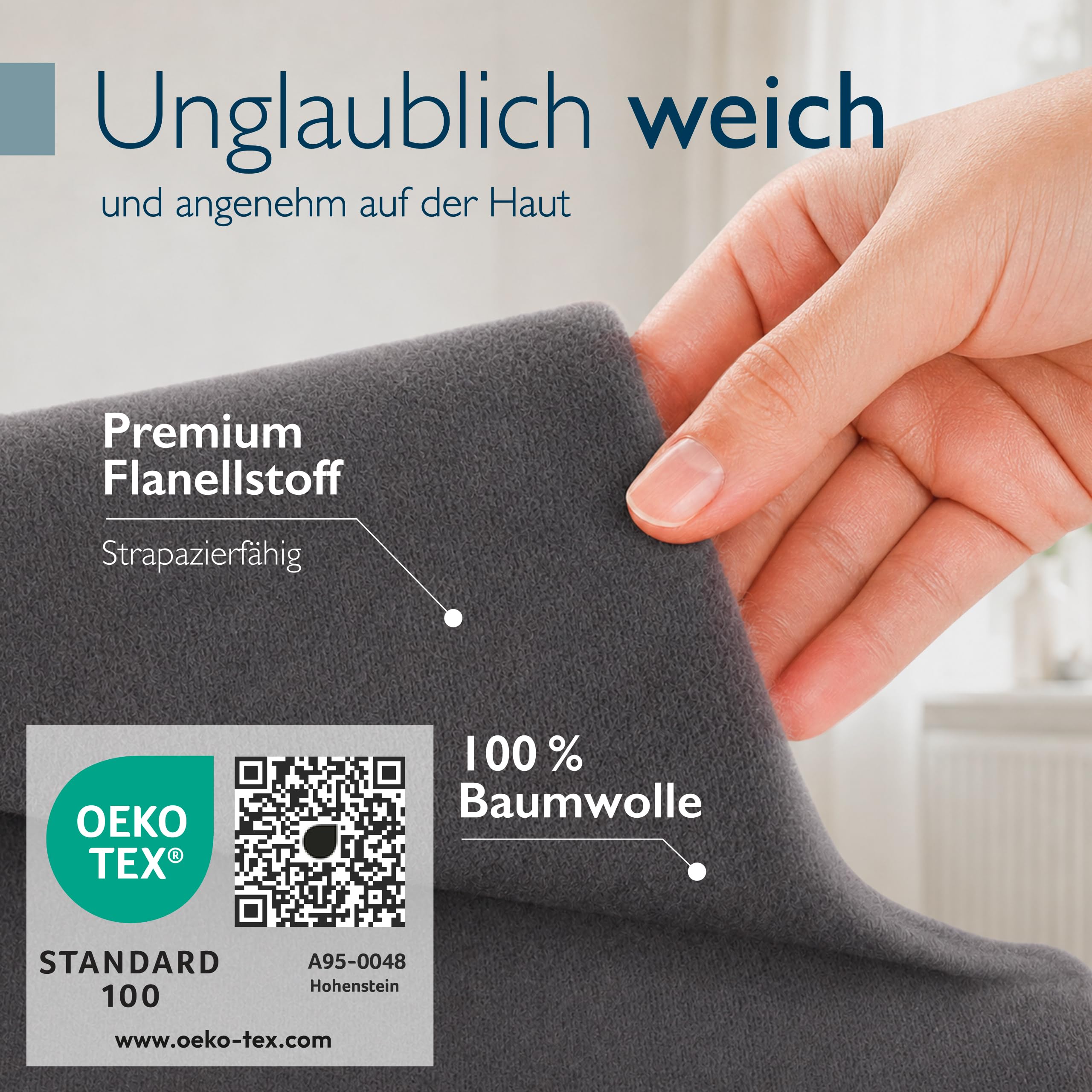Beautissu Biber Bettwäsche 4tlg Winter Wendebettwäsche 100% Baumwolle