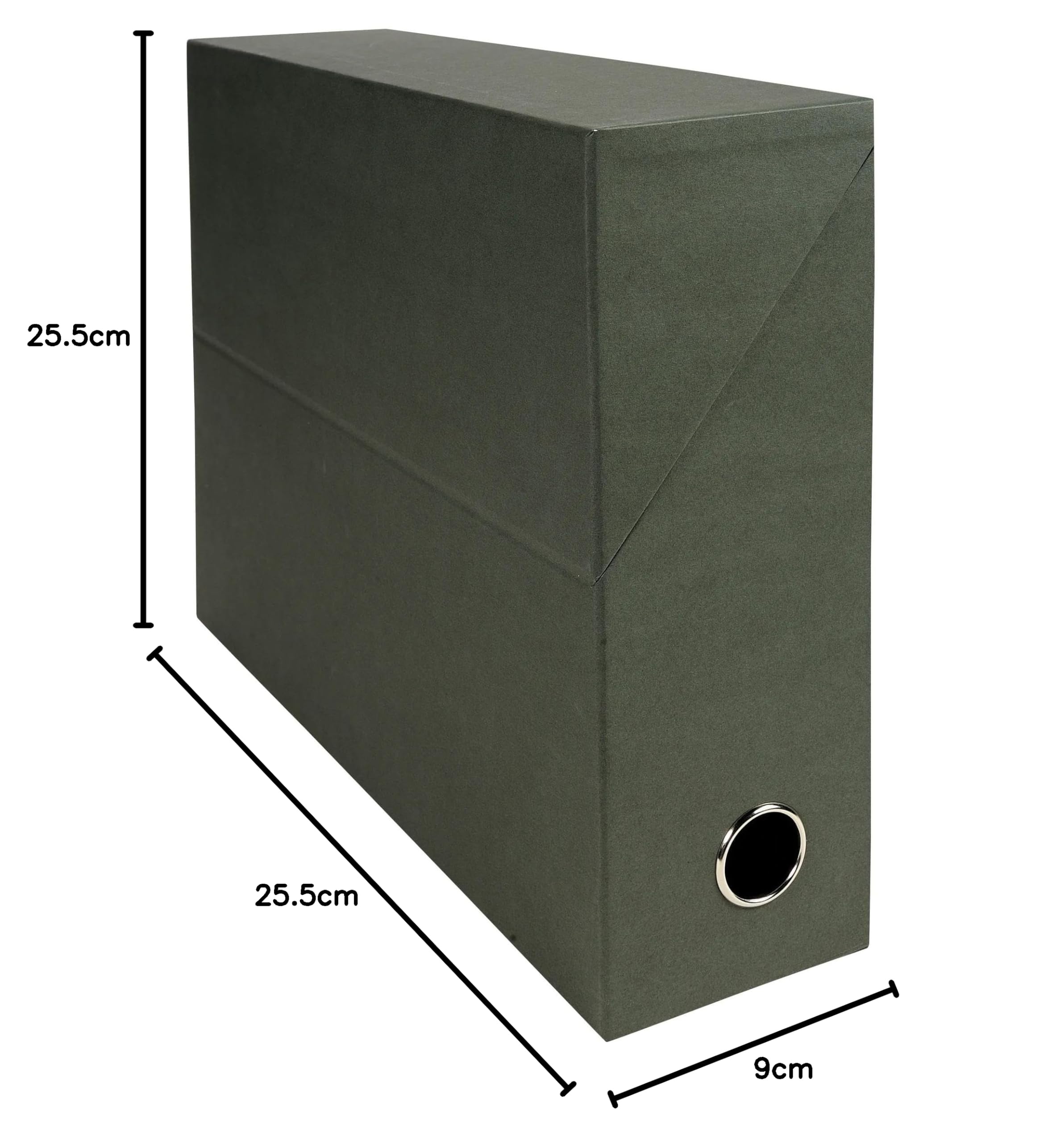 Exacompta - Cod. 89523E - Confezione da 5 scatole di trasferimento in carta tela - Profondità 90 mm - Con un occhiello in metallo - Per formato A4 - Dim 25,5x34x9cm - verde - fornite già montate