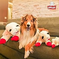 Vista 8 de Multipet Licenciado oficialmente Lamb Chop Jumbo White Pelush Dog Toy, 24 pulgadas