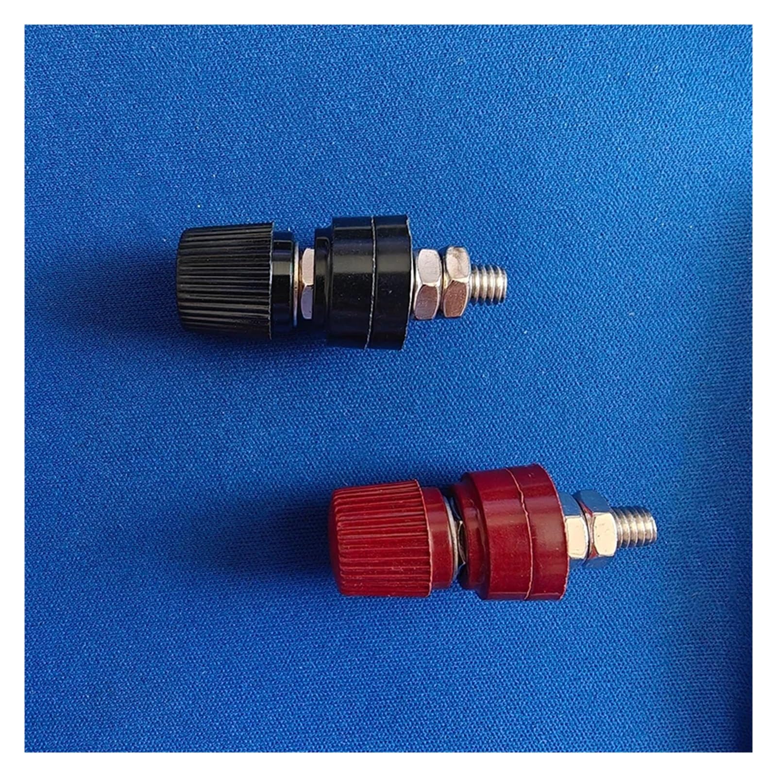 6 morsettiere rosse e nere da 6 mm, morsettiere di alimentazione, per saldatrice, inverter (M6, rosso)