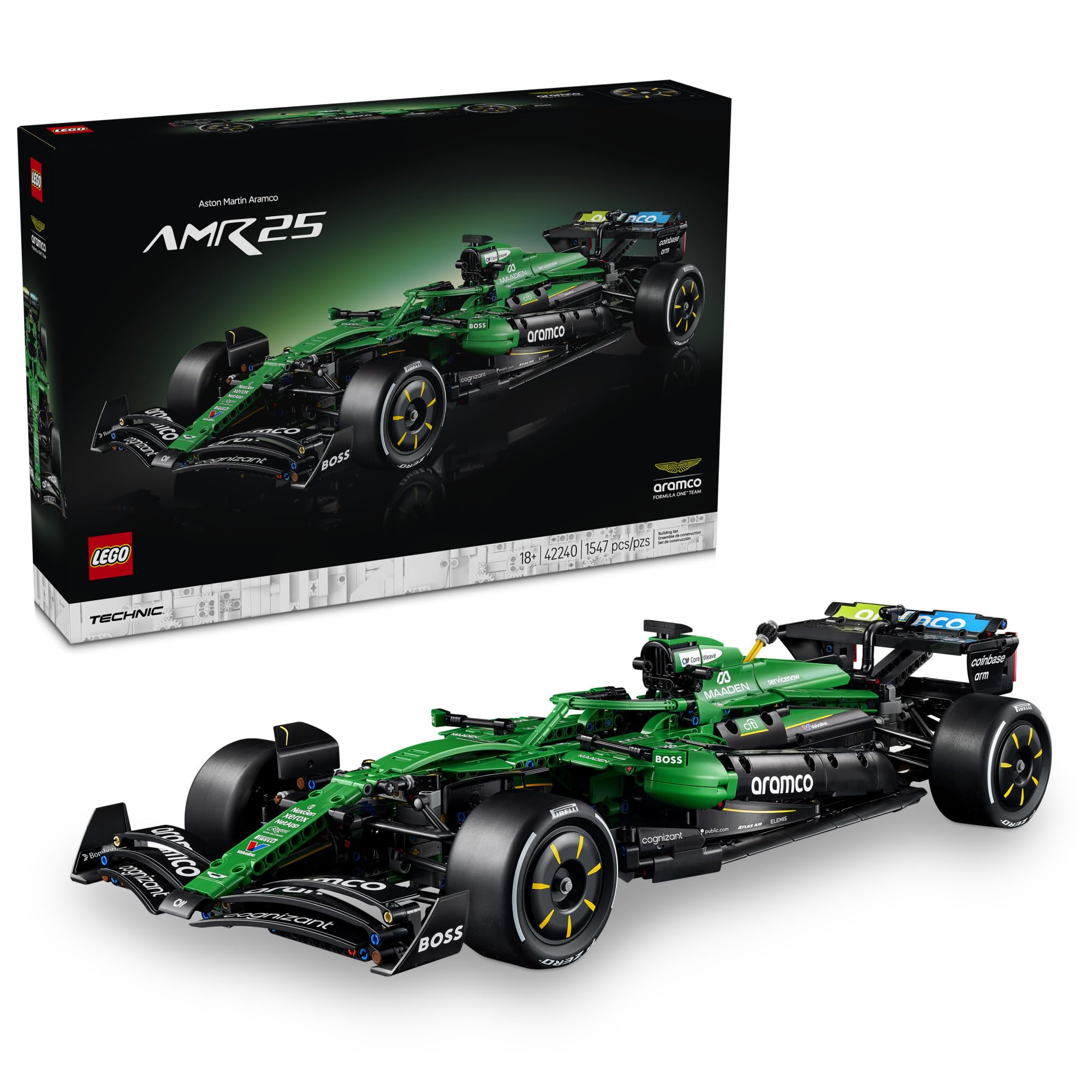 Amazon.com: LEGO Technic Aston Martin Aramco AMR25 F1 Car