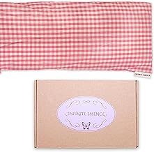 LAMARE Wheat and Lavender Microwave Seeds Sack 48 x 15 cm Washable Cover 100% Cotton – Thermal Cushion for Cervical and Colic Therapy Cold and Heat – Seed Bag for Microwaves (Vichy Pink)