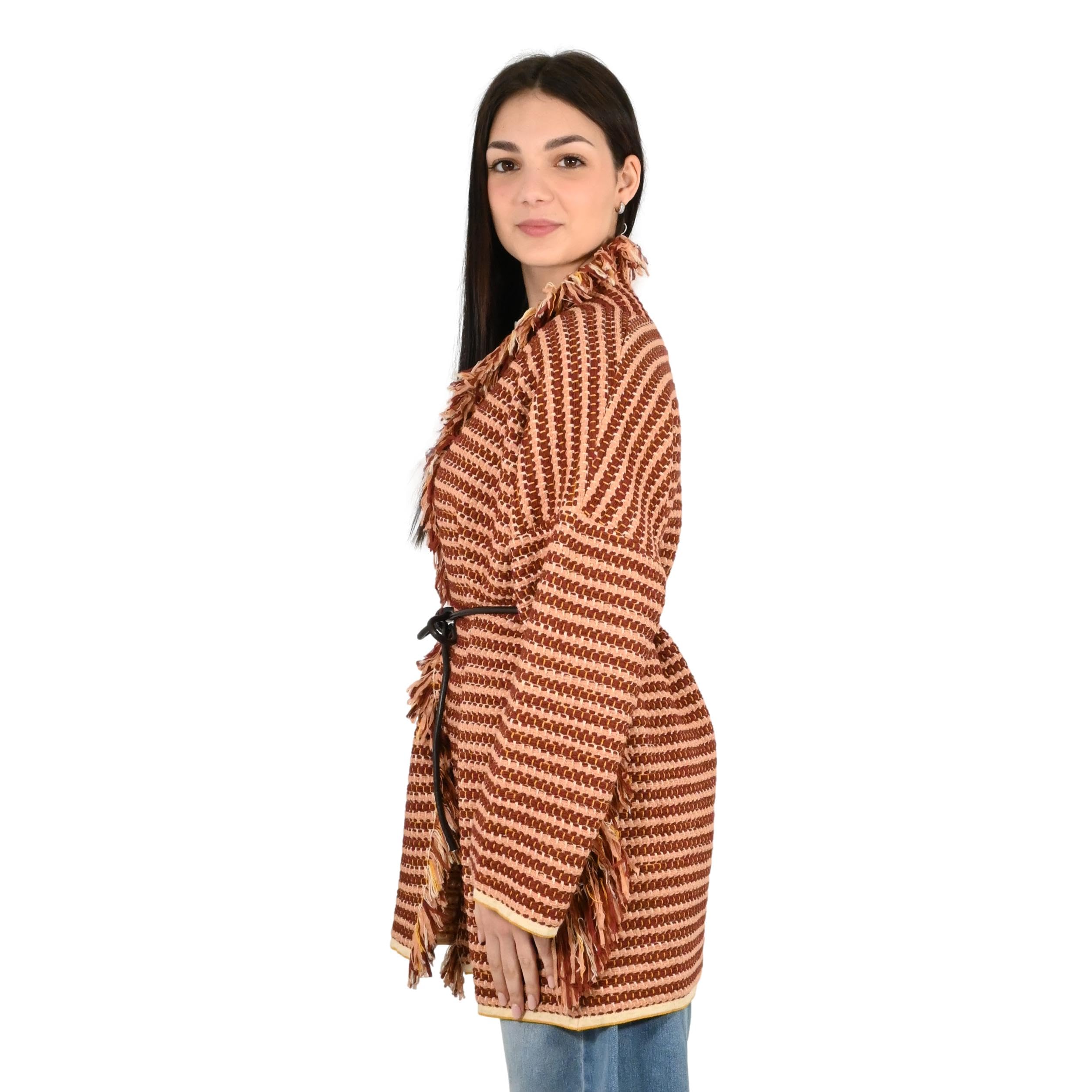 Kontatto maglia donna senape ecru terra nude 3M1581C