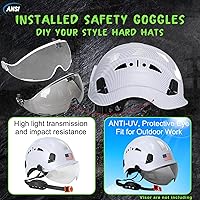 Vista 9 de Carbon Fiber Pattern Hard Hats - Construction OSHA Approved Hard Hat,ANSI Z89.1 Type 1 Class C Adjustble Vented Safety Helmet for Men Women,6-Pt A