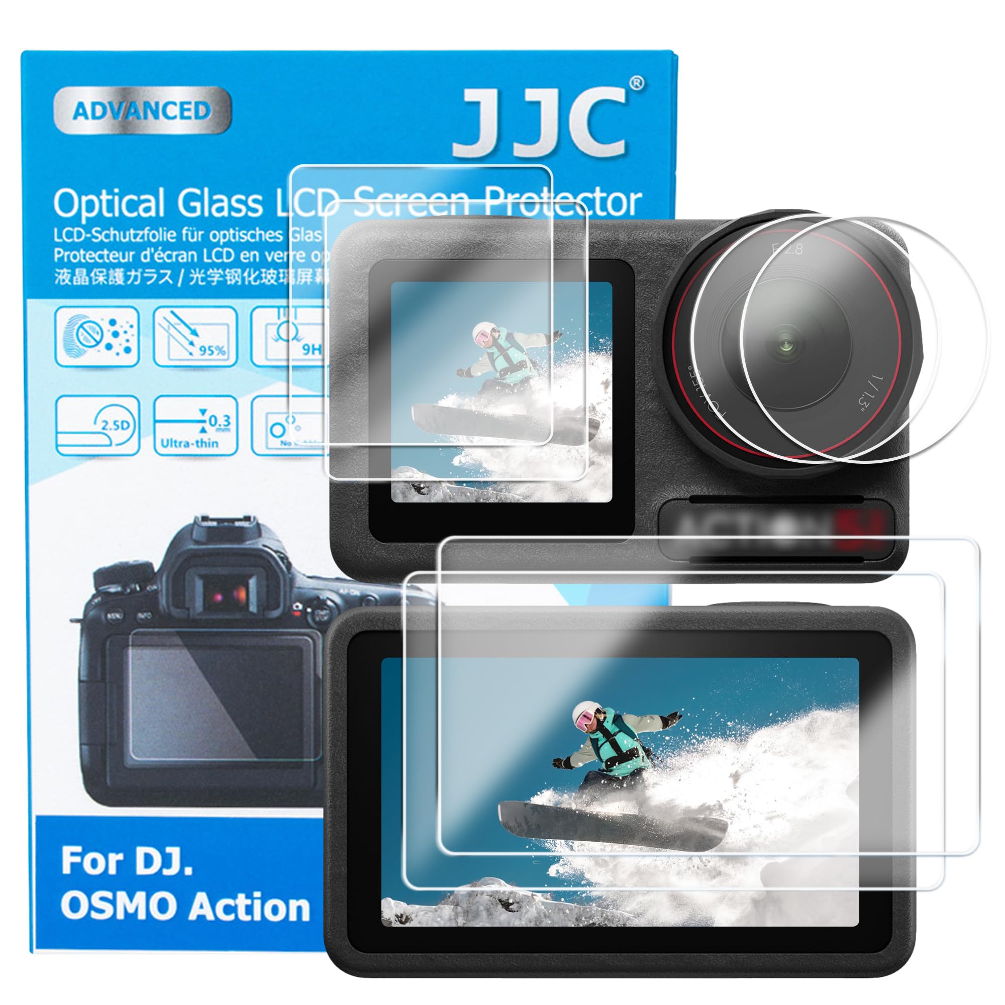 Amazon | 【2+2+2枚セットDJI Osmo Action 5 Pro専用】JJC 液晶保護 