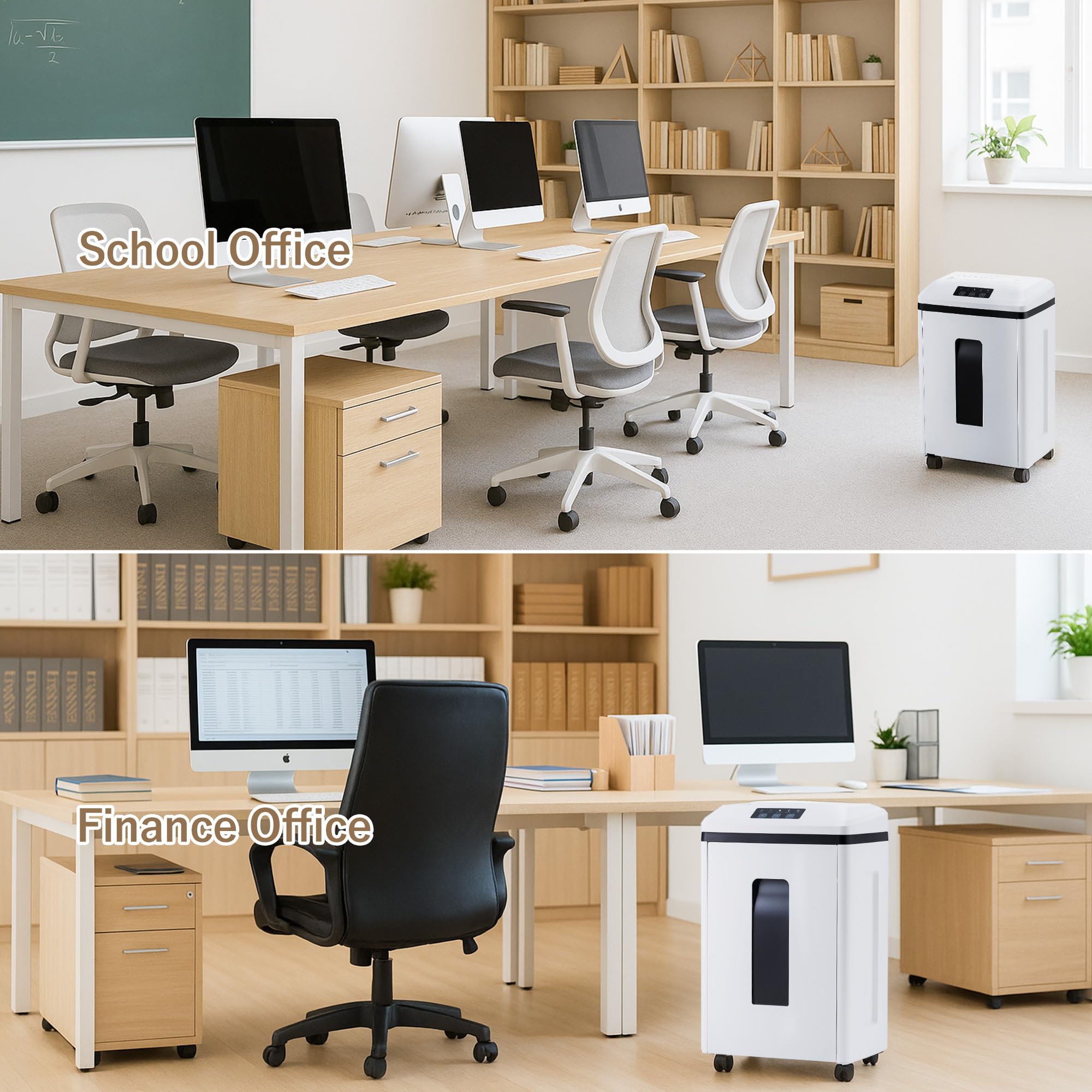 Trituradora de papel comercial profesional: P-7 Security Super Micro-Cut 1 x 1,7 mm, 7 hojas/CDs/tarjetas/grapas, contenedor de 6 galones resistente para el hogar/oficina/industrial