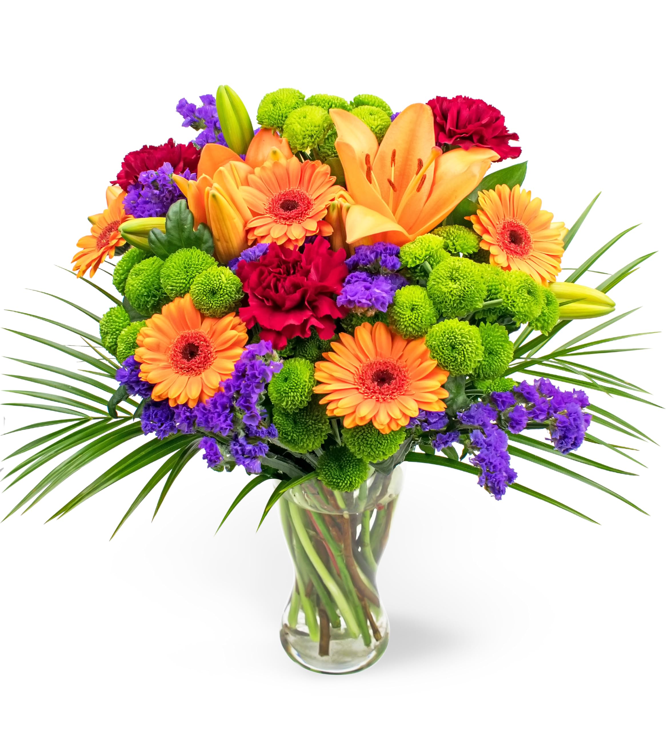 Flowers with Vase - Joyful - Fresh Flowers - Birthday, Anniversary, Get Well, Thank You, Occasion Flower - Cut Floral Arrangement for Gifts, Weddings, Sympathy (Large Joyful)
