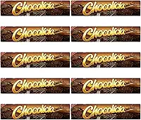 Kit C/10 Unidades Biscoito Chocolícia Recheado Chocolate