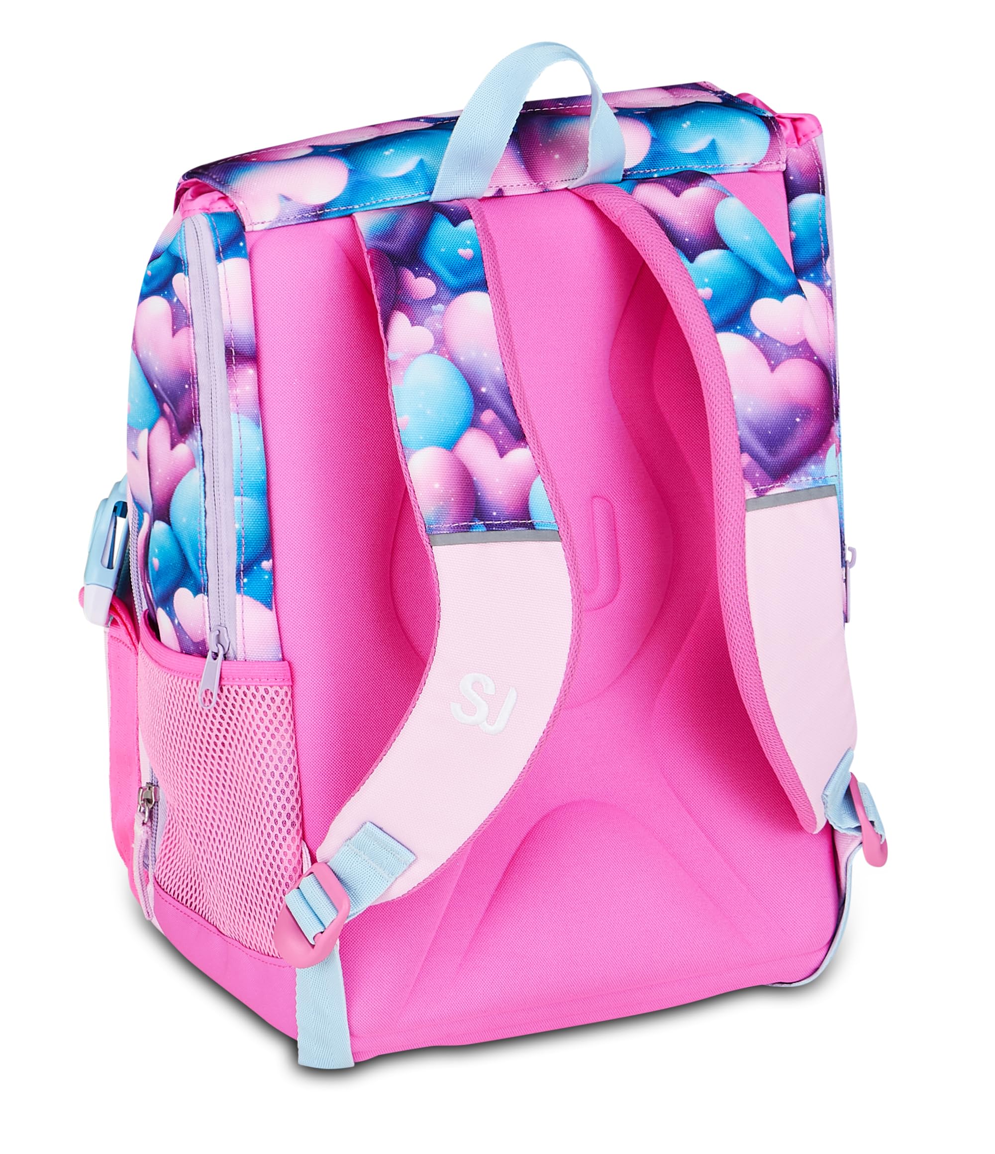 SJ GANG STYLE JAM GANG Zaino Scuola Estensibile Big MAGICAL FANTASY GIRL, Rosa, 24 L, Zip laterali, Maxi ali estraibili lateralmente, Tasca portaborraccia, Scuola elementare e media, Bambina, Ragazza