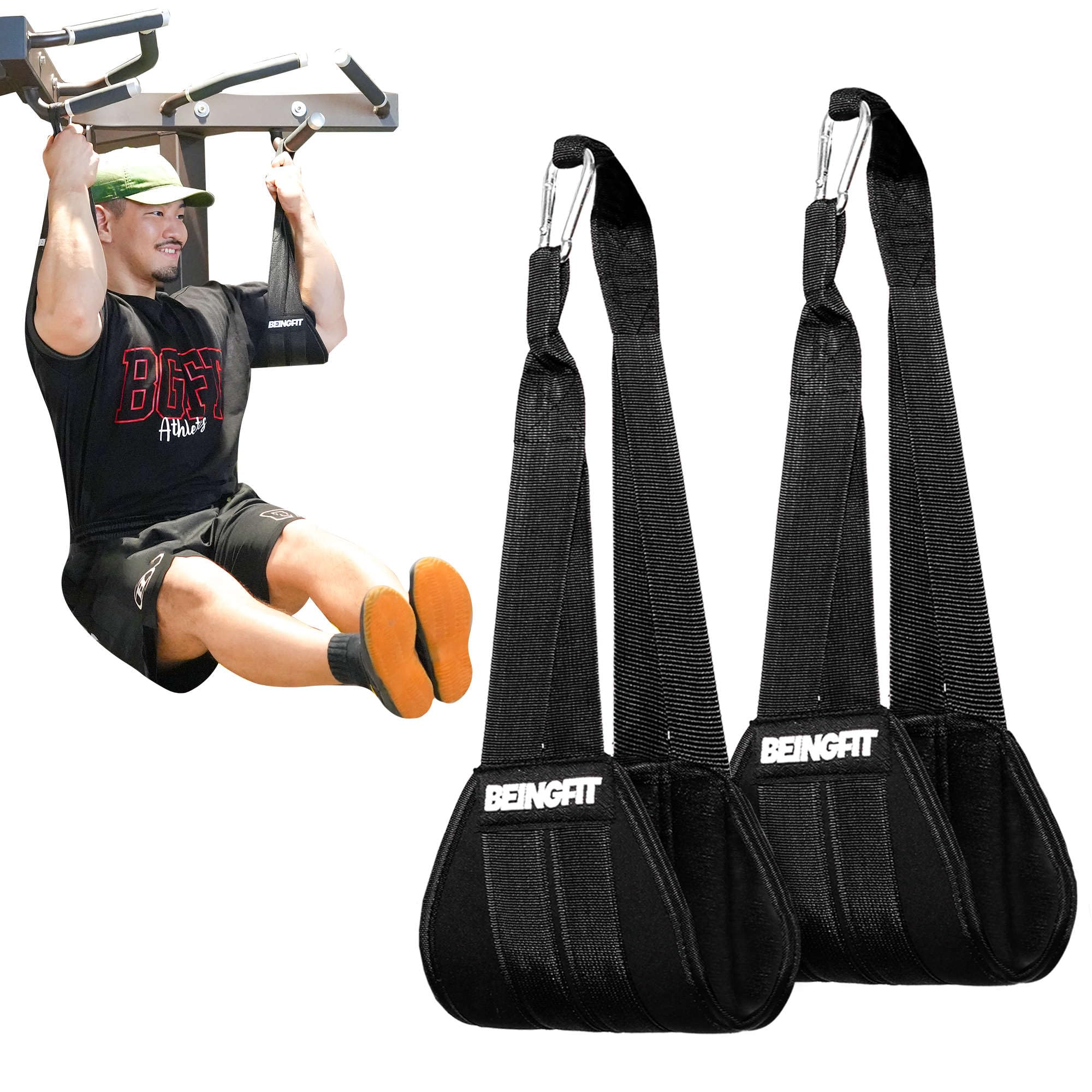 Amazon | Beingfit アブストラップ 腹筋トレーニング用 懸垂ストラップ 