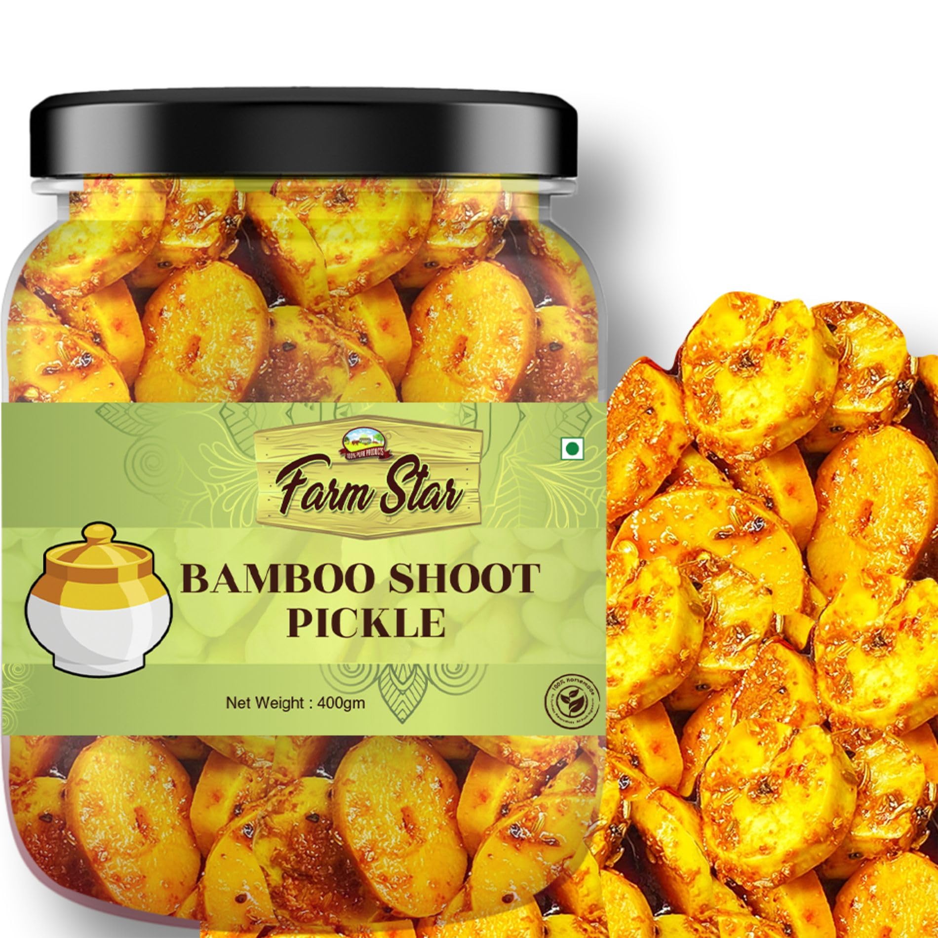 Farm Star Bamboo Shoot Pickle(Bans Ka Achar)400Gm / No Use Of Palm Or Refined Oil (B0CY5CX4JM) Amazon Price History, Amazon Price Tracker