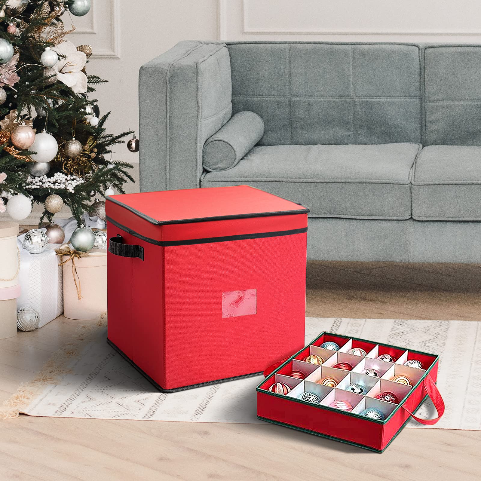 大幅値下げ！クリスマス バッグ パーティー クリスマスツリー オーナメント Amazon.co.jp: クリスマスツリー収納、オーナメント収納ボックスラージ
