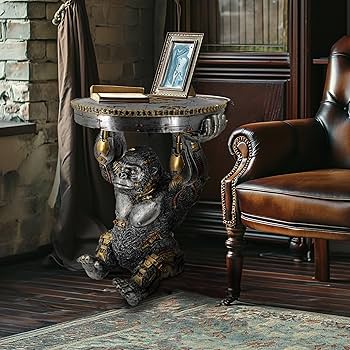 Amazon｜GENUINQ スチームパンク ゴリラ サイドテーブル