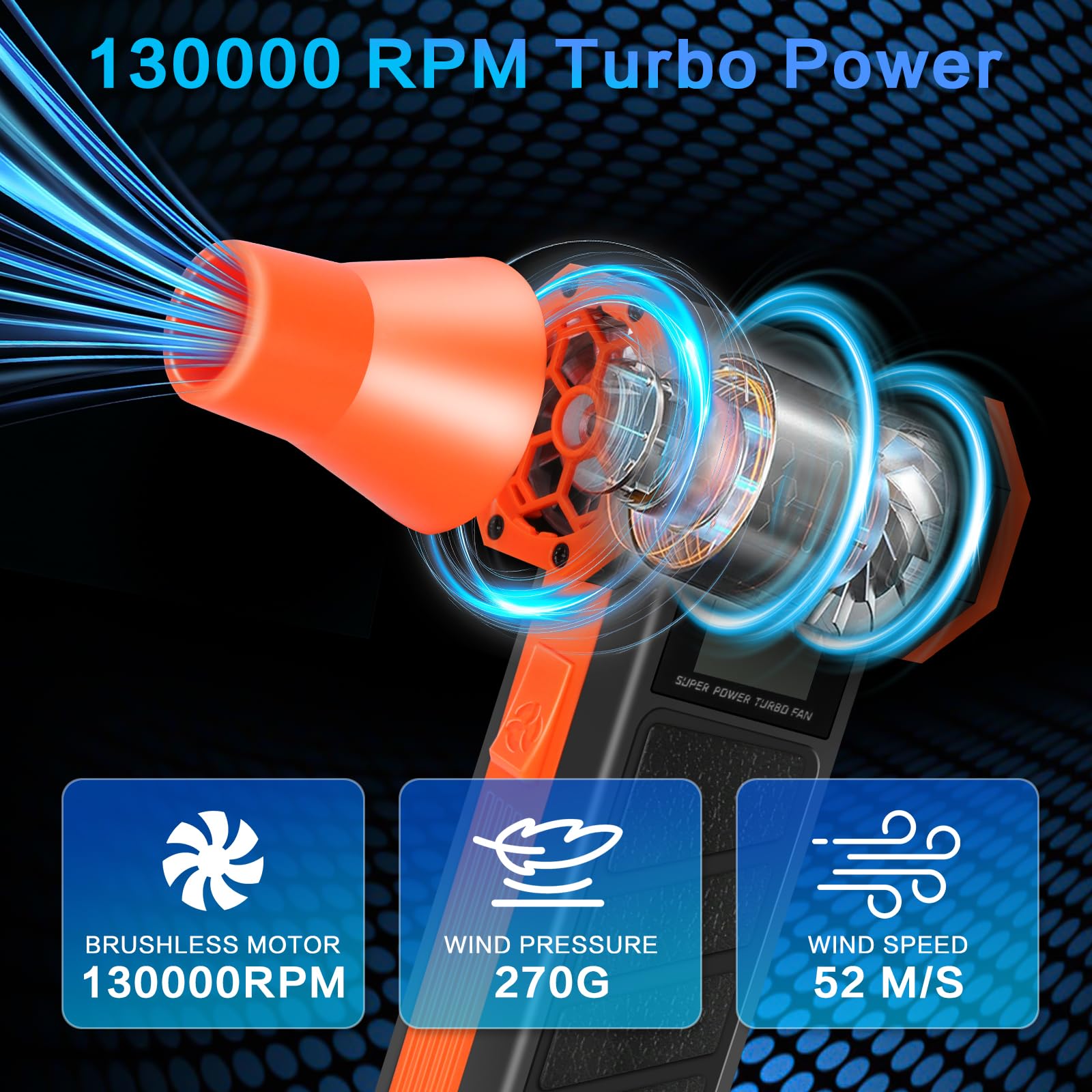 Souffleur Aspirateur Air Comprimé 130000 RPM, Mini Soufflette Sans Fil 2 en 1, Pulvérisation d’Air Comprimé avec Batterie 8000mAh, Soufflette Voiture, Bombe Air Sec pour Nettoyage PC, Clavier, Voiture