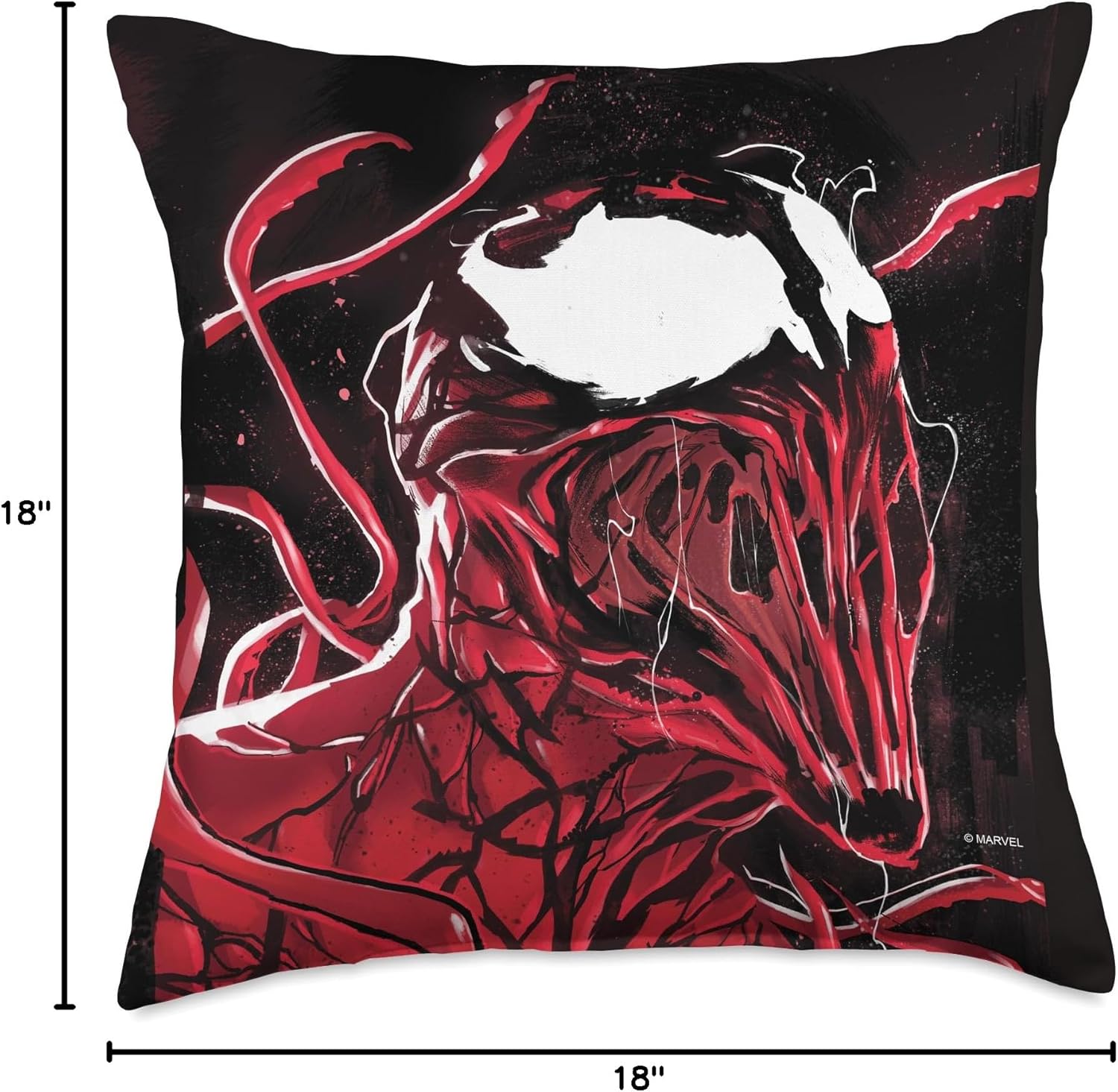 Marvel Carnage Comic Book Cover Throw Pillow