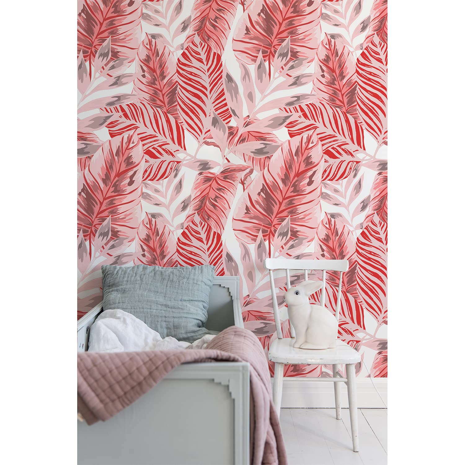 Fotomurale autoadhesivo 250x104 cm con diseño de jungla femenina de vinilo impermeable