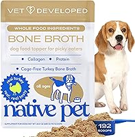 Vista 10 de Native Pet Caldo de Huesos para Perros - Hecho con Caldo de Hueso de Res Real, Complementos Alimenticios para Perros Quisquillosos - Proporciona