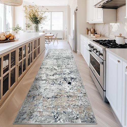 Miukiki Alfombra de 3 x 5, alfombras lavables para sala de estar, resistente a las manchas, antideslizante, alfombra de área ultrafina para entrada