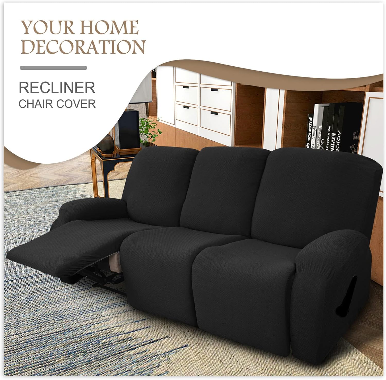 Recliner Sofa Slipcover Stretch - Furniture Protector Covers for 1 2 3 Seater Couch - Armchair Slipcover for Reclining Chairs