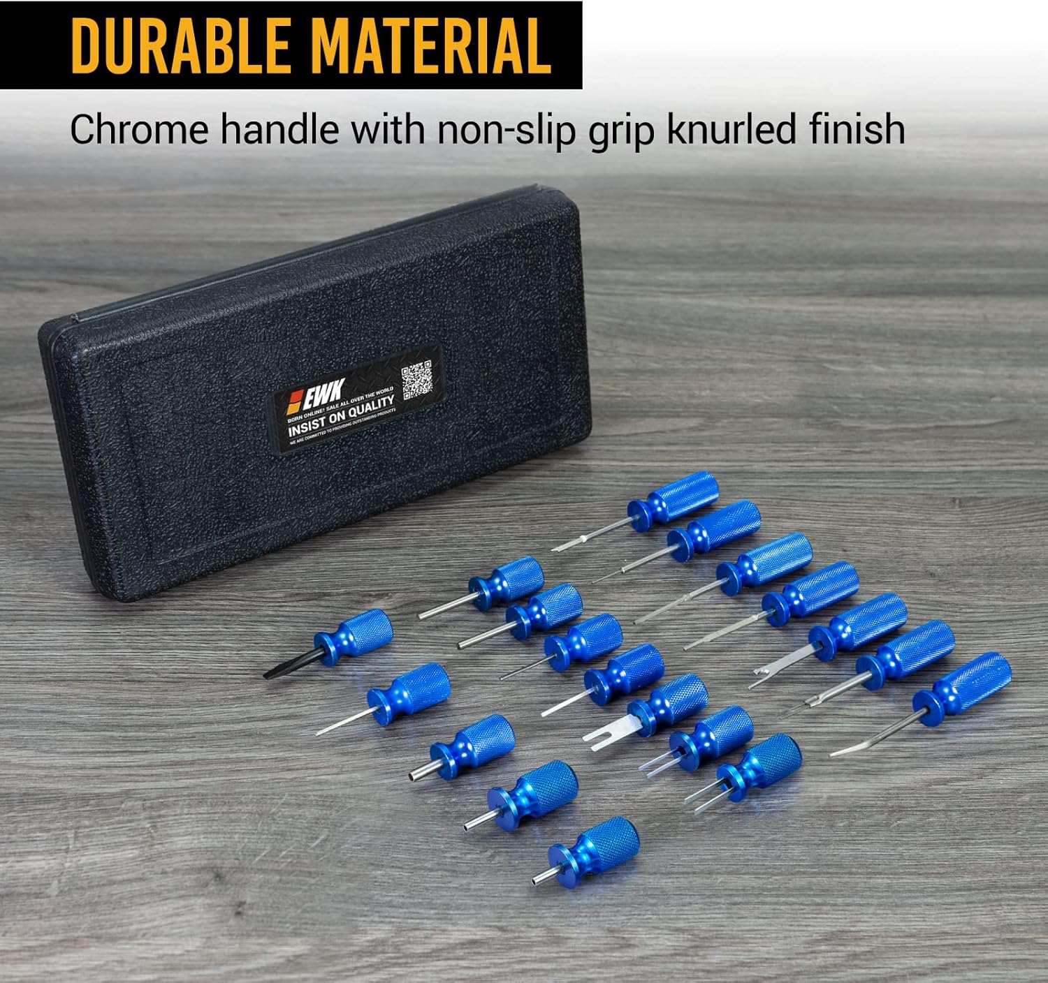 EWK 19-Piece Electrical Terminal Removal Tool Kit, Depinning Tool Set for Automotive Electrical Connectors & Wire Terminals