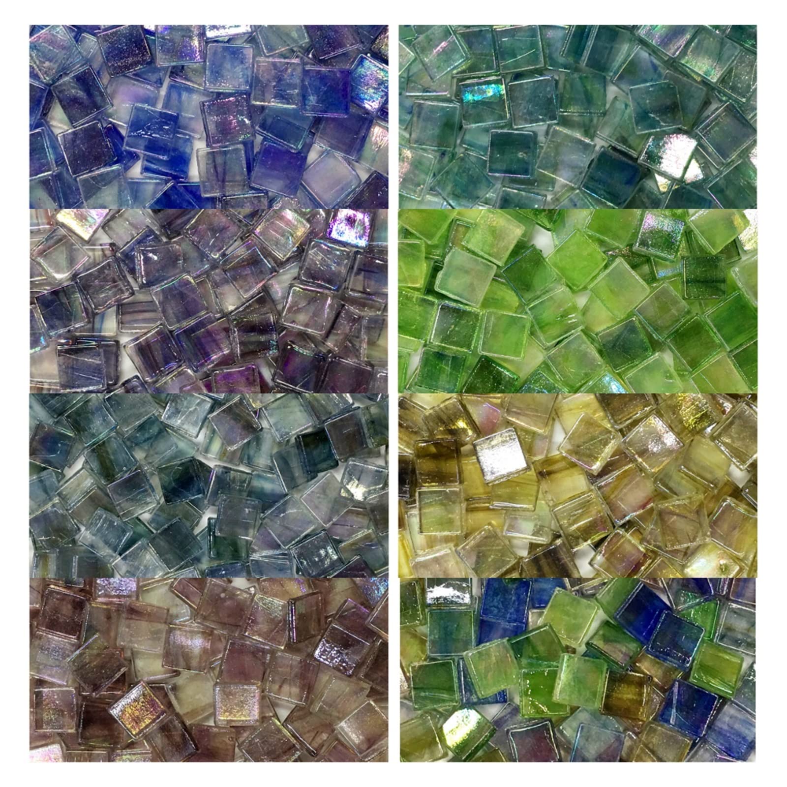 płytki mozaikowe, 50 sztuk wielokolorowych szklanych płytek mozaikowych kwadratowych ceramicznych DIY Arts Crafts Making Material