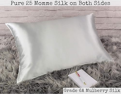 Miniatura 3 de Celestial Silk - Funda de almohada de seda 100% para cabello de lujo, seda de morera de 25 Momme, seda Charmeuse en ambos lados, envuelto para regalo