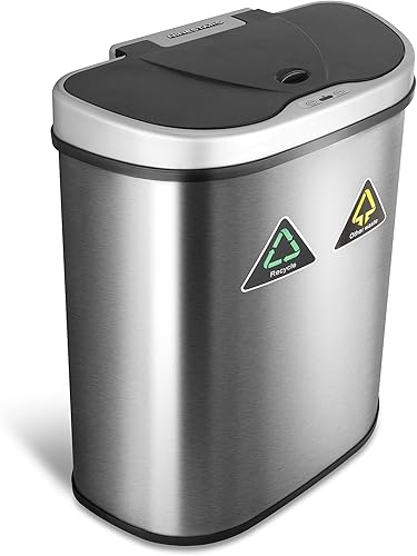 Miniatura 3 de NINESTARS cesto para basurareciclaje automático sin necesidad de tocar con sensor de movimiento