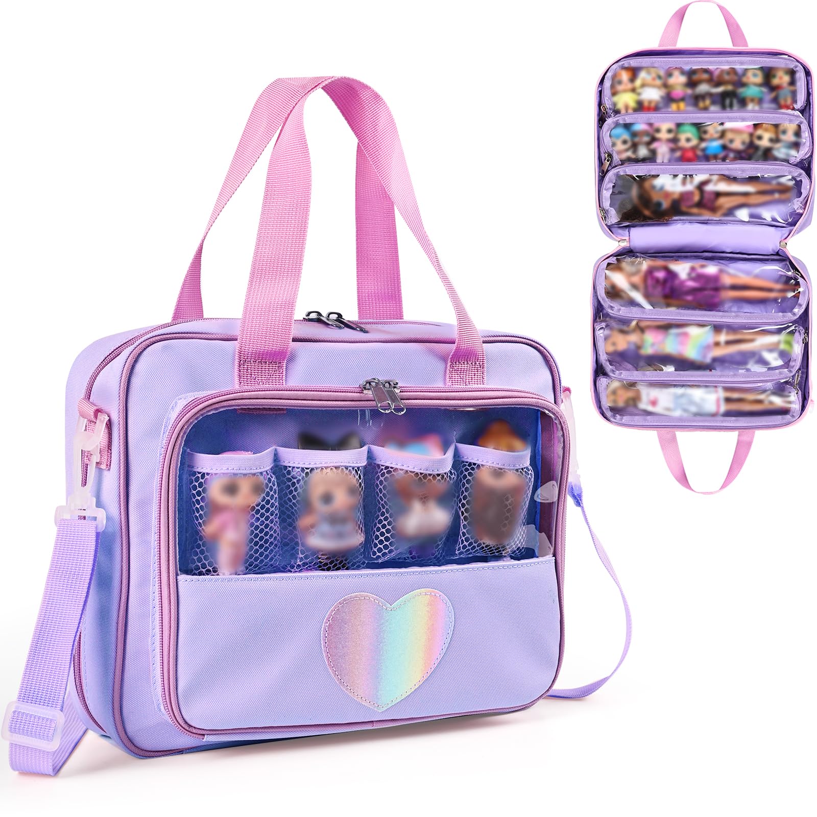 Craflakow Doll Carrying Bag Compatible with LOL Surprise Dolls, Storage Organizer Compati…